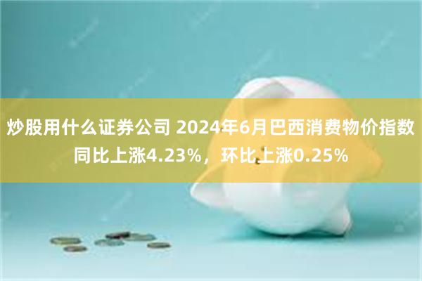 炒股用什么证券公司 2024年6月巴西消费物价指数同比上涨4.23%，环比上涨0.25%